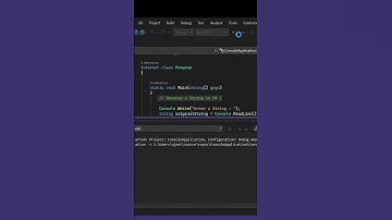 reverse a string in C#  | #shorts