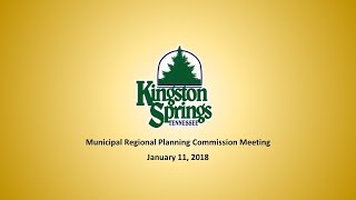 2018 01 11 Planning Commission Meeting