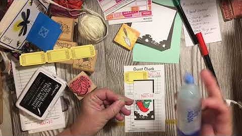 Embellished Guest checks - minichallengeinthechallenge 2 & items added to use in June challenge