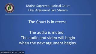 Famous Maine Supreme Judicial Court oral arguments -- Friday, February7, 2025, p.m. cases Profile