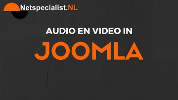 video en audio in joomla content