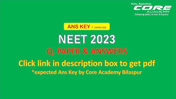 NEET 2023 ANSWER KEY (Expected) CODE H6