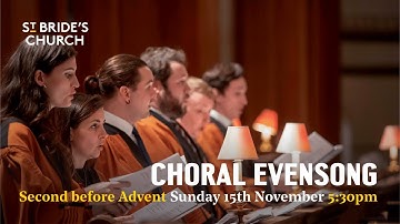 Choral Evensong – Second Sunday before Advent