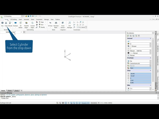 Drawing an Elliptical Cylinder - DraftSight Fundamentals - Lesson 7.7