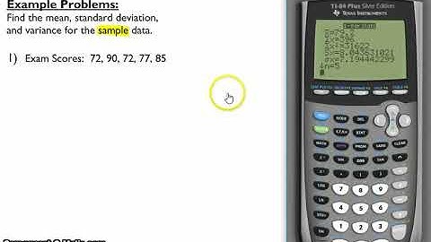 TI Calculator Mean, Standard Deviation, and Variance