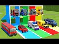 TRANSPORTING MERCEDES MINI BUS, VOLKSWAGEN POLICE, FORD POLICE, MERCEDES FIRE TRUCK TO GARAGE | FS22