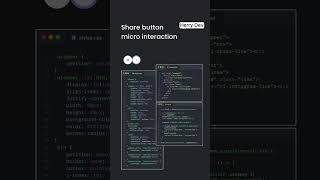 🚀 Amazing Share Button Micro Interaction | HTML, CSS3 & JS Tutorial 💻✨||#shorts #shortsvideo #web3