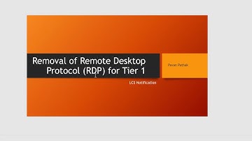 Removal of Remote Desktop Protocol (RDP) for Tier 1||Microsoft D365 F&O