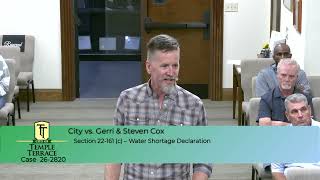 Temple Terrace Municipal Code Enforcement Board September 9, 2026