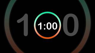 ⏱️ 1 Minute Countdown Timer | Clock Ticking Sound &amp; Alarm