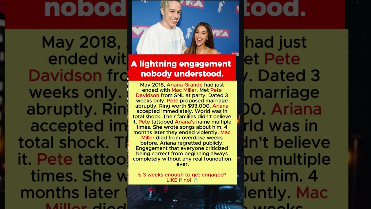 The night Ariana Grande and Pete Davidson got engaged after 3 weeks
