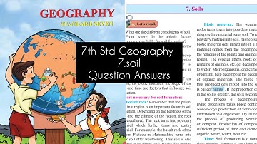 7th Class Geography 7.Soils Question Answers