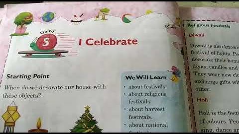 Subject : EVS , CLASS : 2 , Chapter : 5 , I Celebrate. Part : 2
