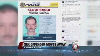 Sex offender moves out of Laishley Park