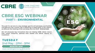 CBRE ESG Webinar - Environmental 2nd May 2023