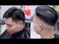 A dramatic transformation with a neat undercut hairstyle.