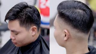 A dramatic transformation with a neat undercut hairstyle.