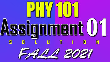PHY101 Assignment 1 Solution Fall 2021 | PHY101 Assignment 1 Solution 2021