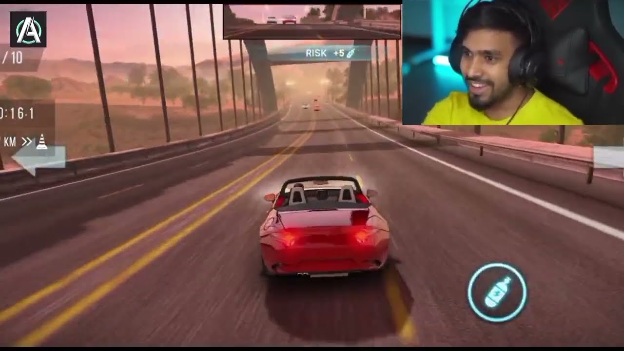 FAST TIME PLAYING RACING GAME WITH REAL STEERING WHEEL || TECHNO GAMERZ 