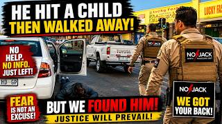 HE LEFT THE CHILD IN THE ROAD AFTER DRIVING OVER HIM- WE GOT HIM