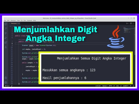 Menjumlahkan Semua Digit Angka Integer | Java