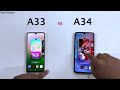 Samsung a33 vs a34  speed test