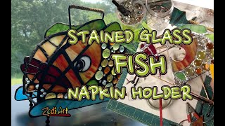 Stained Glass Fish Napkin Holder