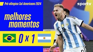 BRASIL 0 X 1 ARGENTINA  | MELHORES MOMENTOS | PRÉ-OLÍMPICO DE FUTEBOL MASCULINO 2024 | sportv image