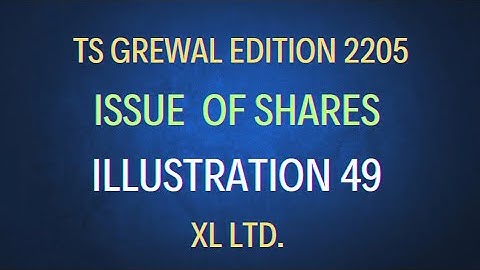 Illustration 49 of Accounting for Share Capital TS Grewal Edition 2025 @sethsaccountancytricks 