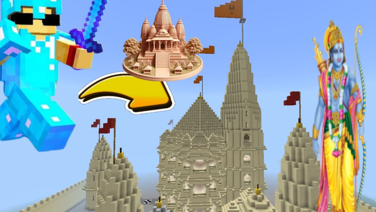 I build ram mandir ayodhya in minecraft | jai shree ram - YouTube