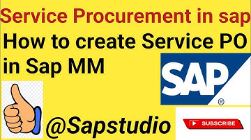 How to create the service Po(Purchase order)in sap.|| Service Procurement |#sapmmtraining #saphana