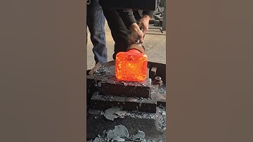 Inside the factory Forging process of square billet #process #machine #forging #blacksmith #metal