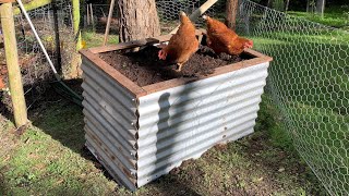 Creating a Hugelkultur raised garden bed using recycled materials - Urban Vegetable Garden Build