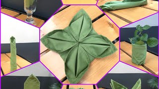 10 Basic Table Napkin Folding
