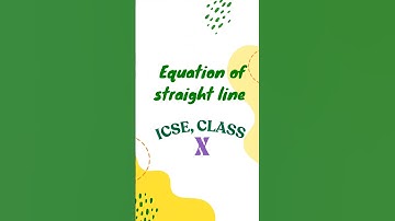 Subscribe to IGNITEMATH_ARP to watch the complete video on equation of straight line,class X ICSE