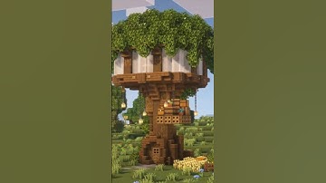 Minecraft Tree House 🏡 Estatic Build #shorts
