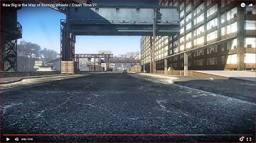 HOW BIG IS THE MAP in Burning Wheels / Crash Time 2? Drive Across the Map (40 mph)