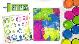 Making rainbow circles with the Impressable Gel Press Plate