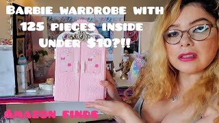 DOLL WARDROBE WITH OVER 100+ PIECES FOR UNDER $10! CHEAP AMAZON FINDS GIFTS FOR DOLL COLLECTORS 🎁 💝