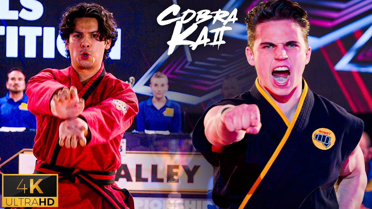 Кобра Кай доминирует в первом раунде турнира All Valley — сцена Cobra Kai 4k