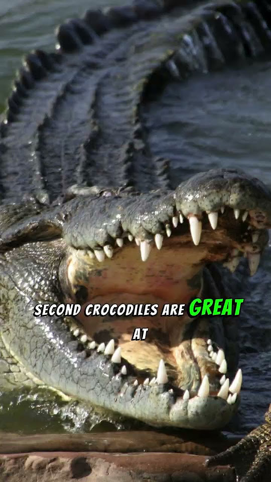 Five Fun Facts about Crocodiles 🐊 #wildlife #animalfacts #crocodile