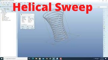 Helical sweep in pre/E   || springs in creo || sweep , helix , || how to use helical sweep IN CREO