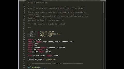 Python Data Scraping Binance for Crypto s