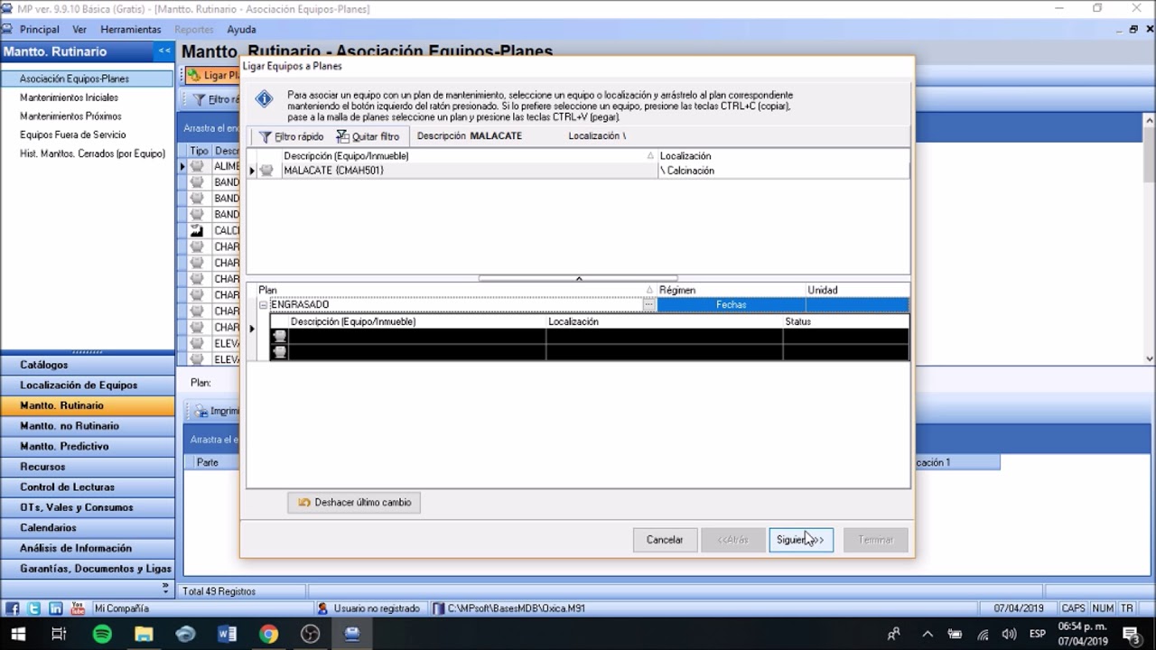 Mp Software Tutorial: Como agregar planes de mantenimiento en el Software MP - YouTube