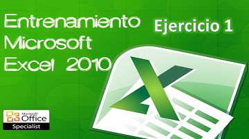 Ejercicio 01   MOS Excel 2010