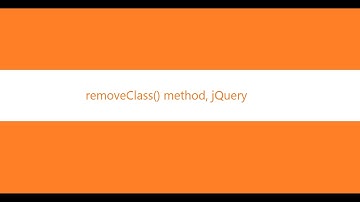 removeClass() method, jQuery