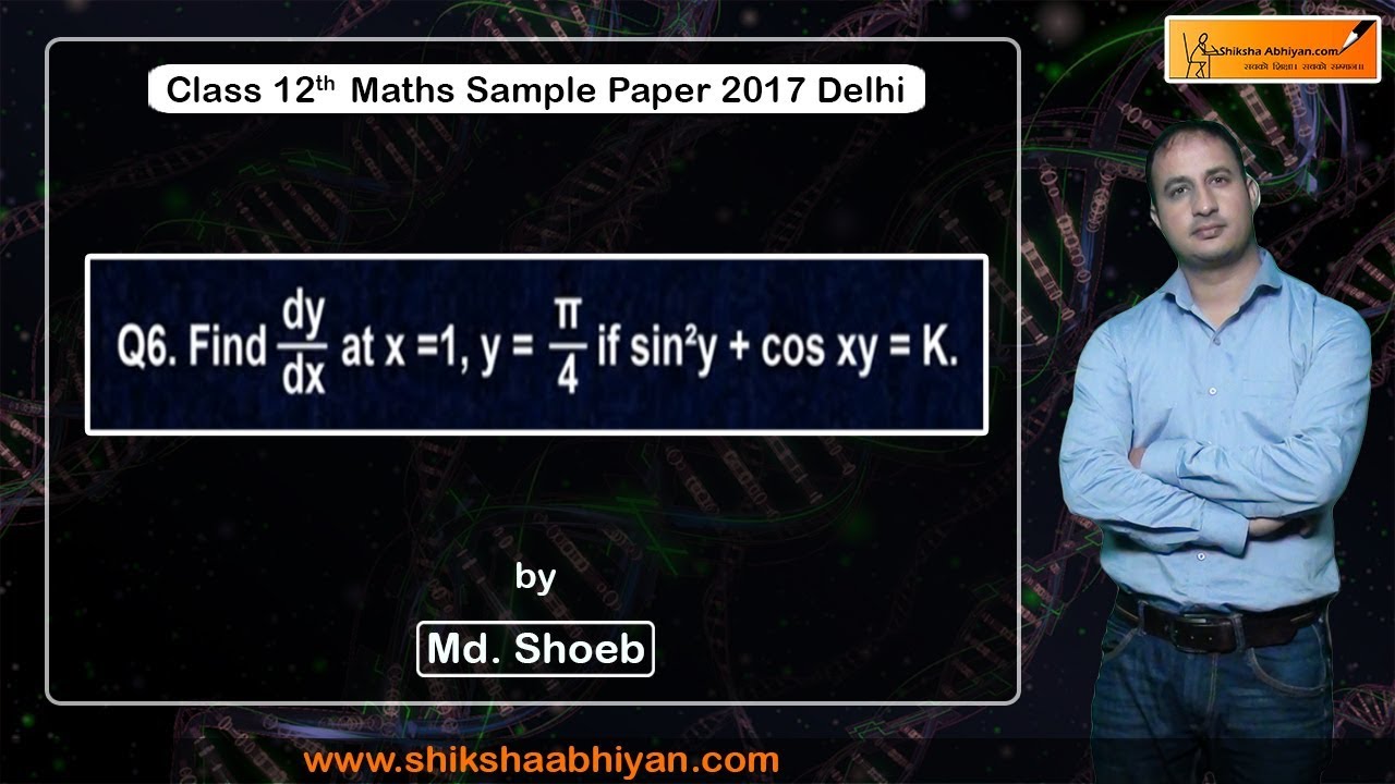 q6-find-dy-dx-at-x-1-y-4-if-sin-y-cos-xy-k-youtube