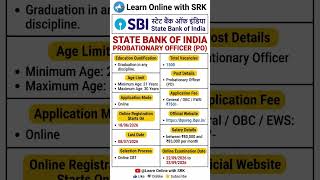 🚨 SBI PO Recruitment 2026 Notification Vacancy 1500 🤓✅-~ #shorts #shortsfeed #shortvideo #sbi #sbipo