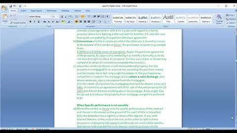 Sections 14-17 of Specific Relief Act | Specific Performance of Contract under Specific Relief Act