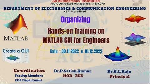 Hands on workshop on MATLAB GUI | ACE Engineering College (Autonomous), Hyderabad
